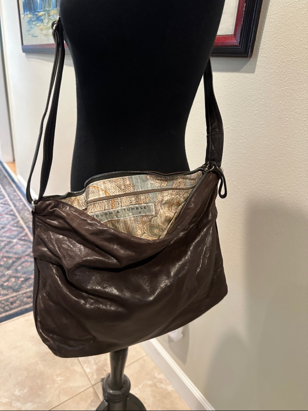 Rough & Tumble Breeze, s/m brown supple leather with linen lining. - Picture 2 of 10